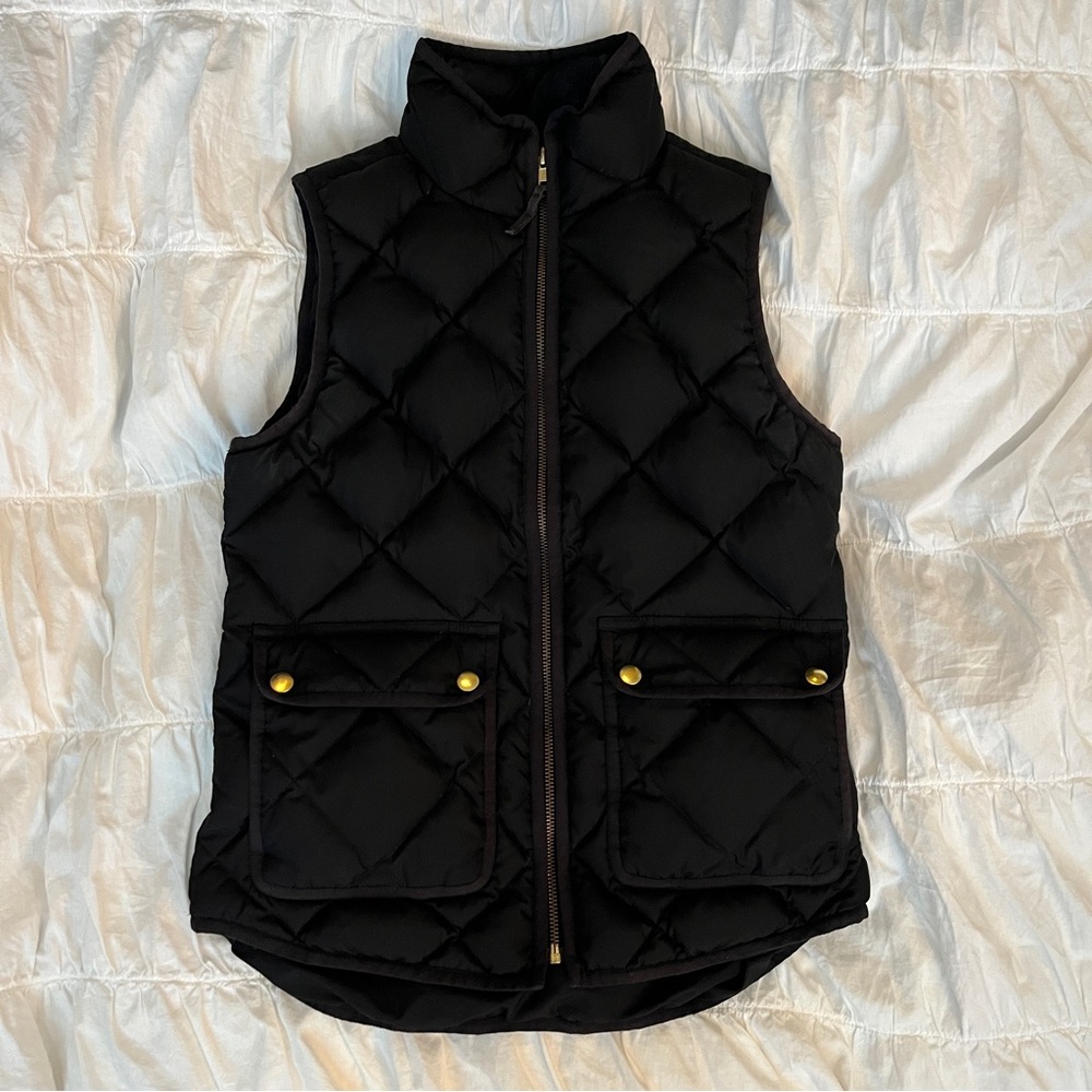 J.crew black puffy vest